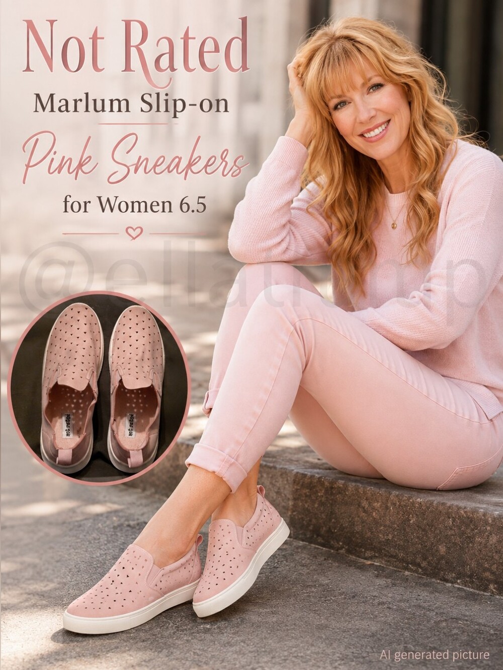 Not Rated Marlum Slip-on Pink Sneakers for Women 6.5